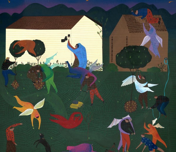 There Was A Story In Our Neighborhood About A Boy In A Neighboring Town Who Had Hurt His Head In A Fall From A Bicycle And When He Came To He Said He Could See Otherworldly Beings Shadowing Nearly Everyone. We Heard That People Asked The Boy If What He Saw Were Angels And Devils And He Said It Wasn\'t That Easy To Say.
20x20\