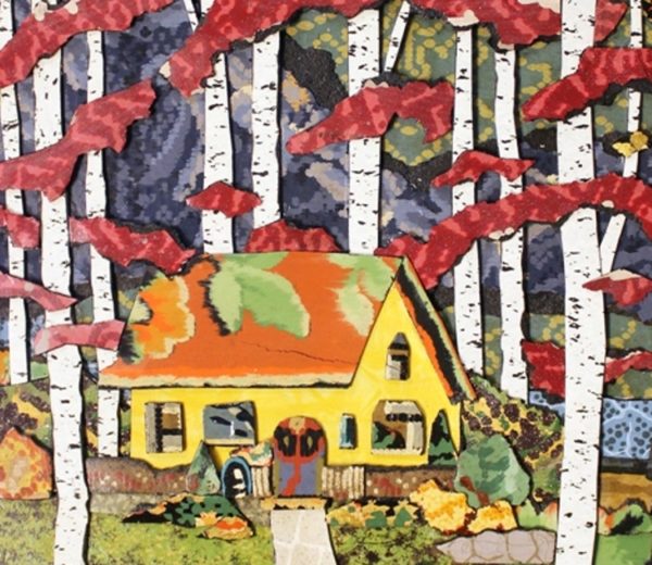 yellow house in tall trees
16x12
sold