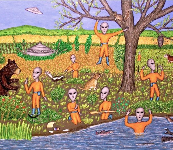Invasion of the Clueless Gray Aliens
22x28