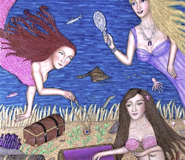 Mermaids Find a Treasure-30x22-2006