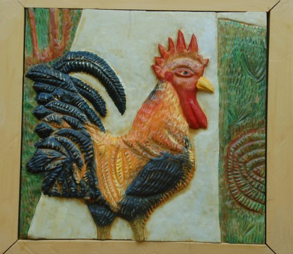 RICKY BARNES-
Vinnie
12x12
paint on wood bas relief