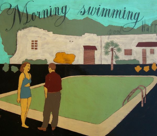 Morning Swimming-24x26